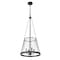 Z-Lite Prescott 4 Light Pendant, Matte Black & Clear 341P18-MB - alternate 8